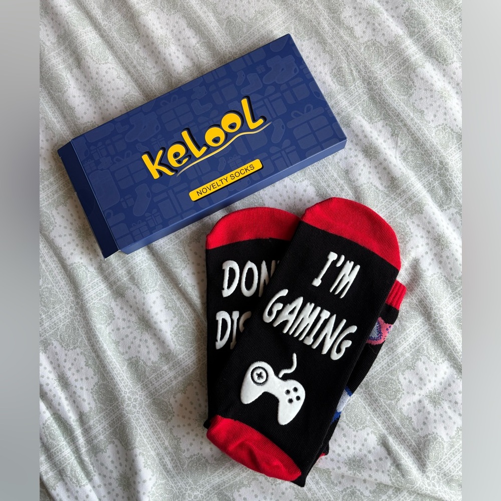 3for$10 Kelool Novelty Socks Don’t Disturb I’m Gaming